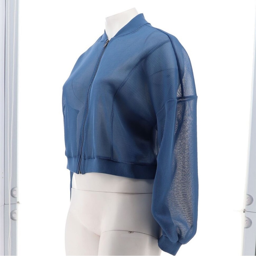 NWOT - Brittany Humble Mesh Knit Bomber Jacket